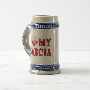 I Heart My Babcia Beer Stein