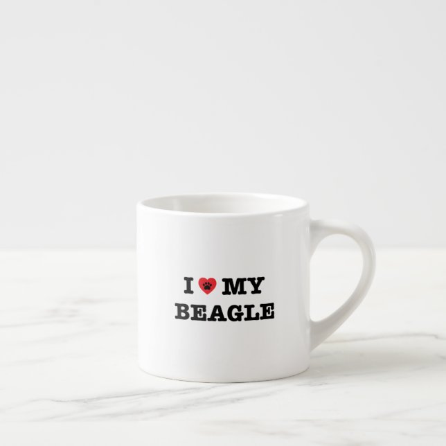 I Heart My Beagle Espresso Mug (Right)