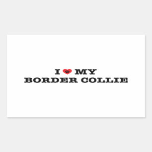 I Heart My Border Collie Sticker