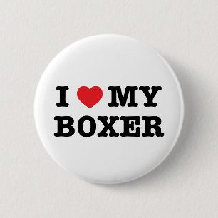 I Heart My Boxer Button
