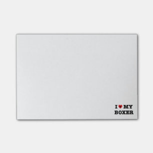 I Heart My Boxer Post-it Notes