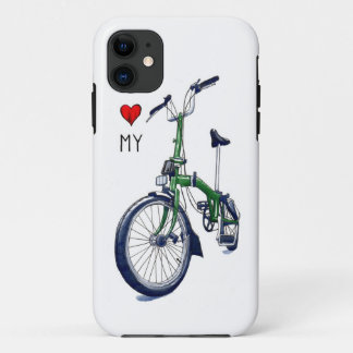 I heart my Brompton (green) iPhone 11 Case