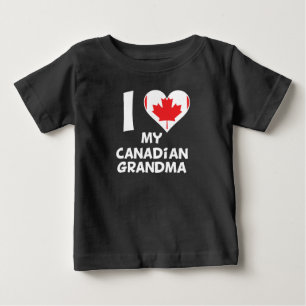 I Heart My Canadian Grandma Baby T-Shirt