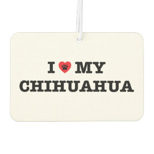 I Heart My Chihuahua Car Air Freshener
