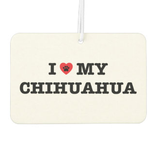 I Heart My Chihuahua Car Air Freshener