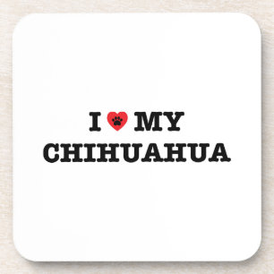 I Heart My Chihuahua Coaster