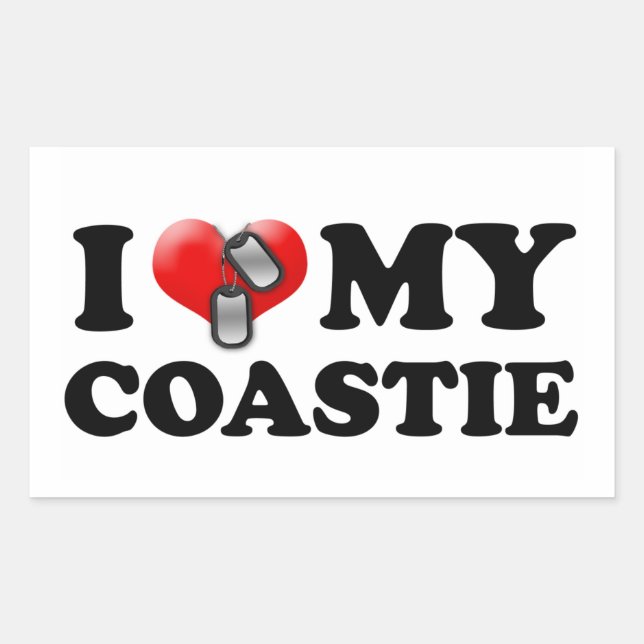 I heart my Coastie Sticker (Front)
