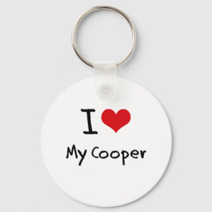 I heart My Cooper Keychain