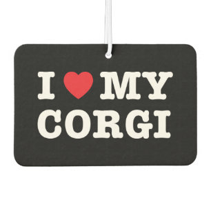 I Heart My Corgi Car Air Freshener