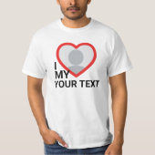 I heart my customizable photo text tshirts (Front)