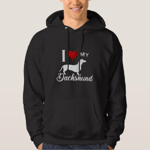 I Heart My Dachshund Hoodie