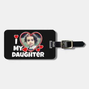 I Heart My Daughter Personalized Photo Luggage Tag