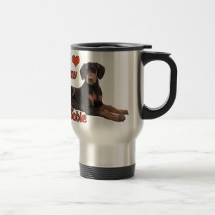 I heart my doberman travel mug