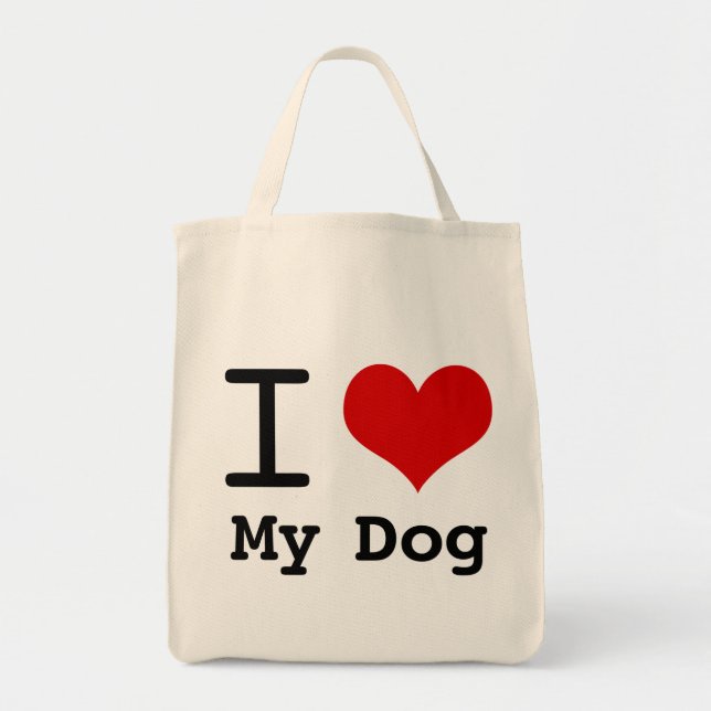I heart My Dog Tote Bag (Front)