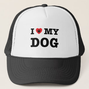 I Heart My Dog Trucker Hat