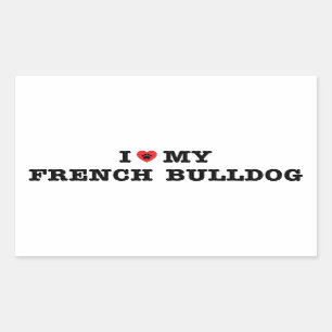 I Heart My French Bulldog Sticker