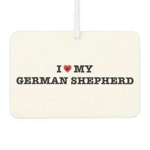 I Heart My German Shepherd Car Air Freshener