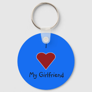 I Heart My Girlfriend Keychain