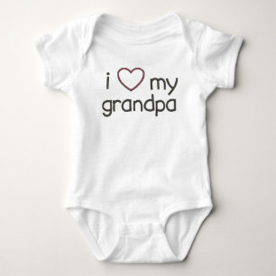 I Heart My Grandpa Baby Bodysuit