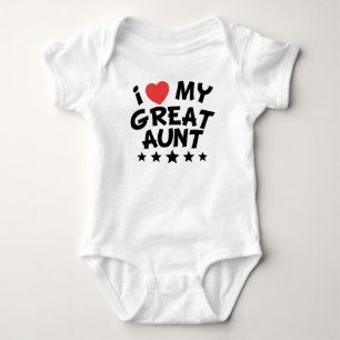 I Heart My Great Aunt Baby Bodysuit