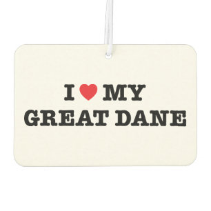 I Heart My Great Dane Car Air Freshener