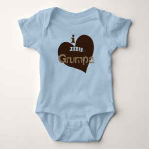 i heart my Grumpa Baby Bodysuit