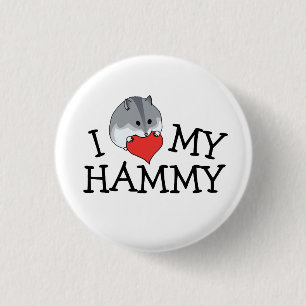 I Heart My Hammy Russian Campbell's Dwarf 1 Inch Round Button