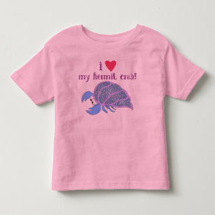 I heart my hermit crab toddler t-shirt