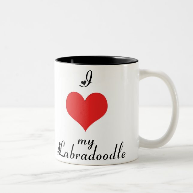 I Heart My Labradoodle Mug (Right)
