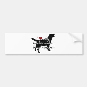I "heart" my Labrador Retriever" words with graphi Bumper Sticker