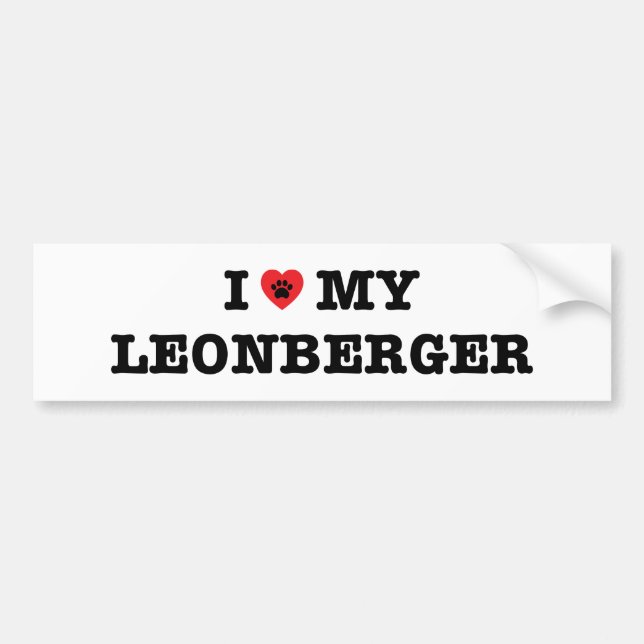 I Heart My Leonberger Bumper Sticker (Front)