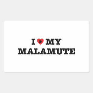 I Heart My Malamute Sticker
