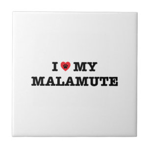 I Heart My Malamute Tile