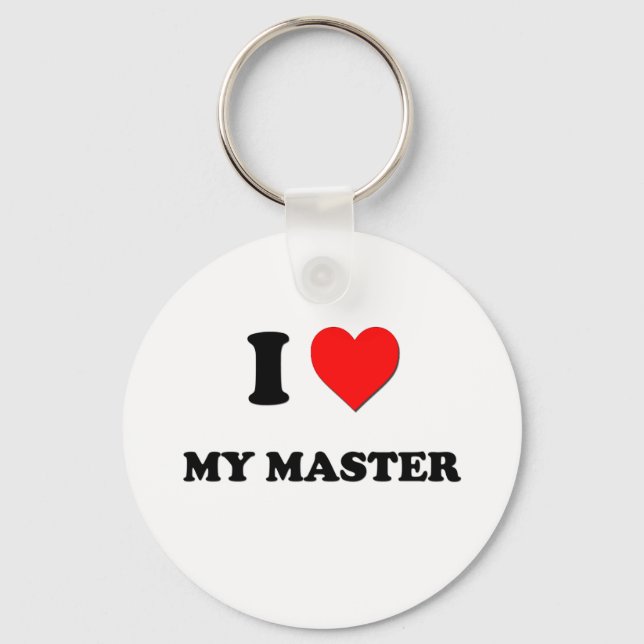 I Heart My Master Keychain (Front)
