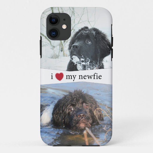 I Heart My Newfie Newfoundland Case-Mate iPhone Case (Back)