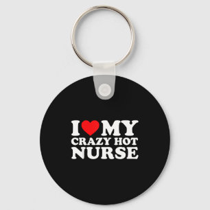 I Heart My Nurse Husband Wife Funny Matching Coupl Keychain