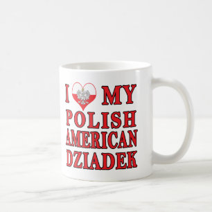 I Heart My Polish American Dziadek Coffee Mug