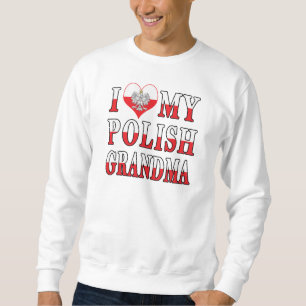 I Heart My Polish Grandma Sweatshirt