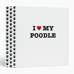 I Heart My Poodle Binder