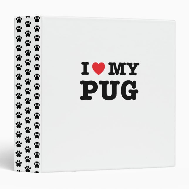 I Heart My Pug Binder (Front/Spine)