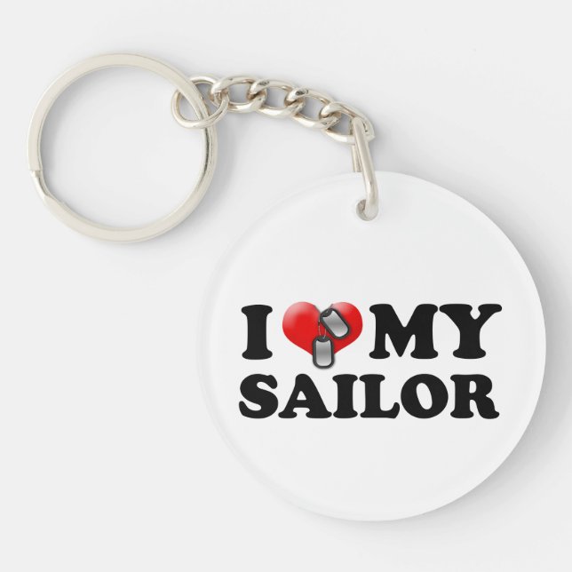 I (Heart) My Sailor Keychain (Front)