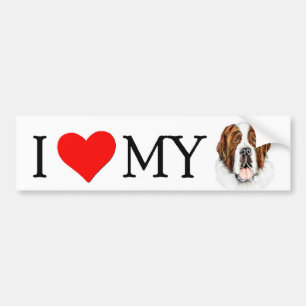 I (heart) my Saint Bernard Bumper Sticker