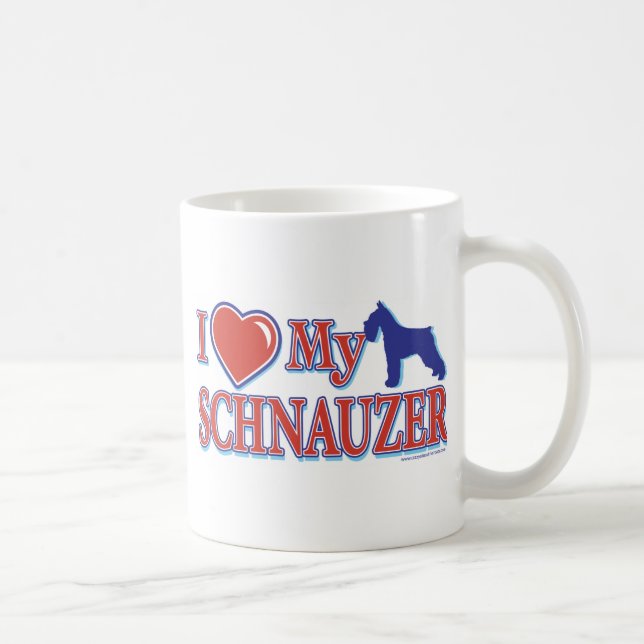 I Heart My Schnauzer Coffee Mug (Right)