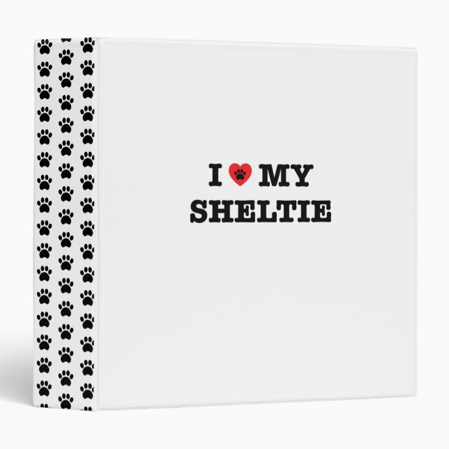 I Heart My Sheltie Binder (Front/Spine)