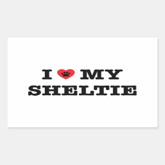 I Heart My Sheltie Sticker