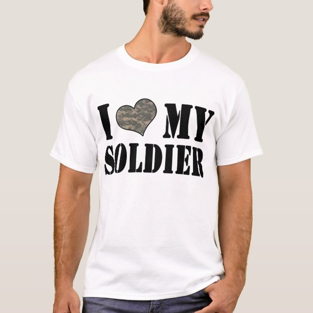 I Heart My Soldier T-Shirt (Front)