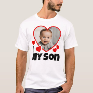 I Heart My Son Personalized Photo Light T-Shirt