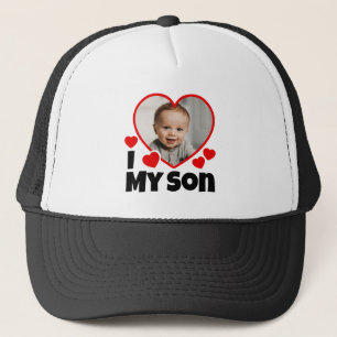 I Heart My Son Personalized Photo Trucker Hat
