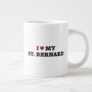 I Heart My St Bernard Large Coffee Mug