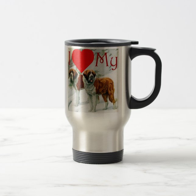 I heart my St Bernard Mug (Right)